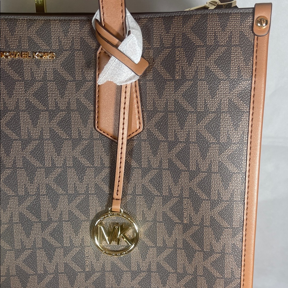 Michael Kors Dark Brown Monogram Briefcase - Picture 3 of 15